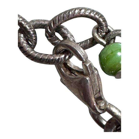 Vt 925 Sterling Silver Chunky Multi Strand Labradorite Moonstone Beaded Bracelet - Picture 7 of 8